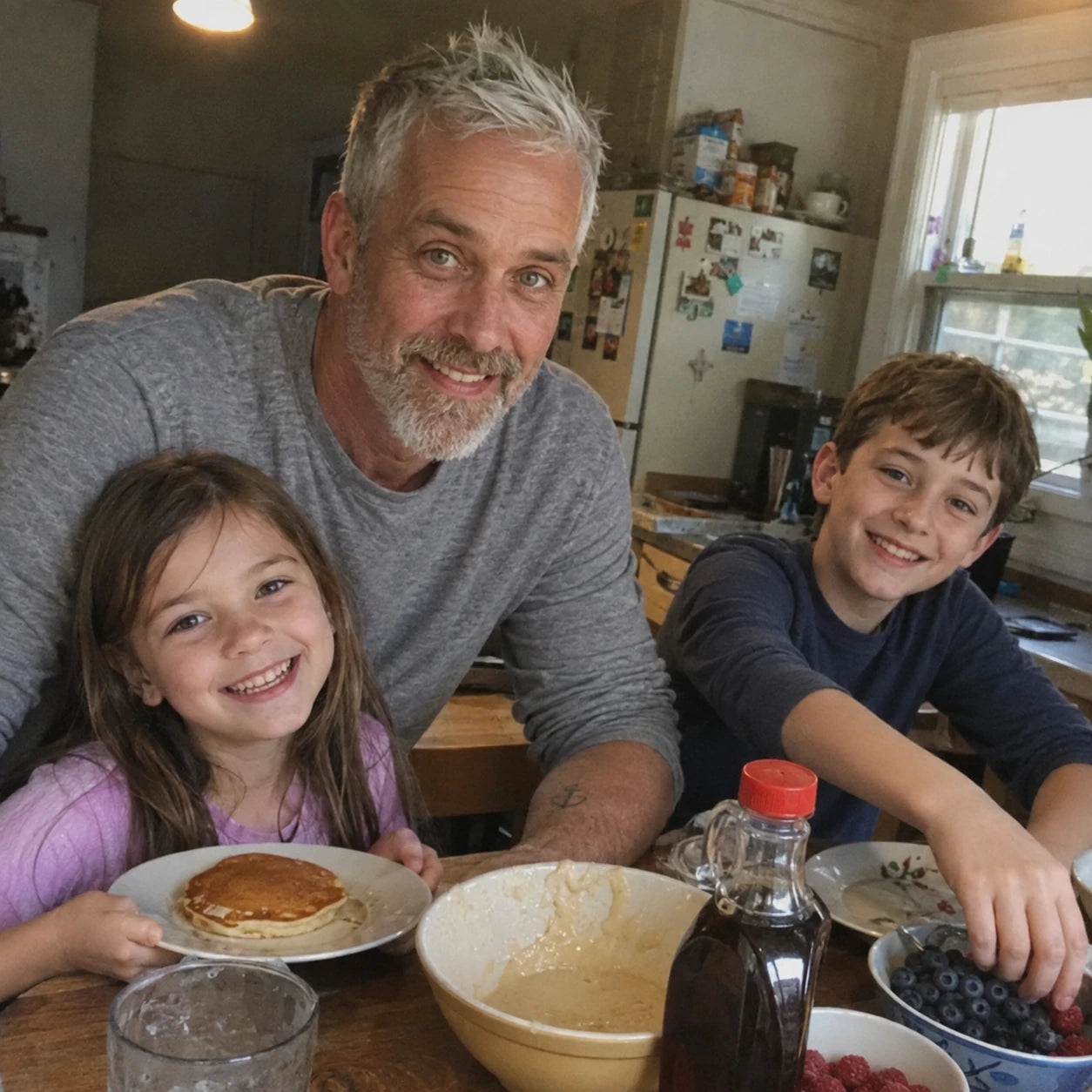 Father with his family