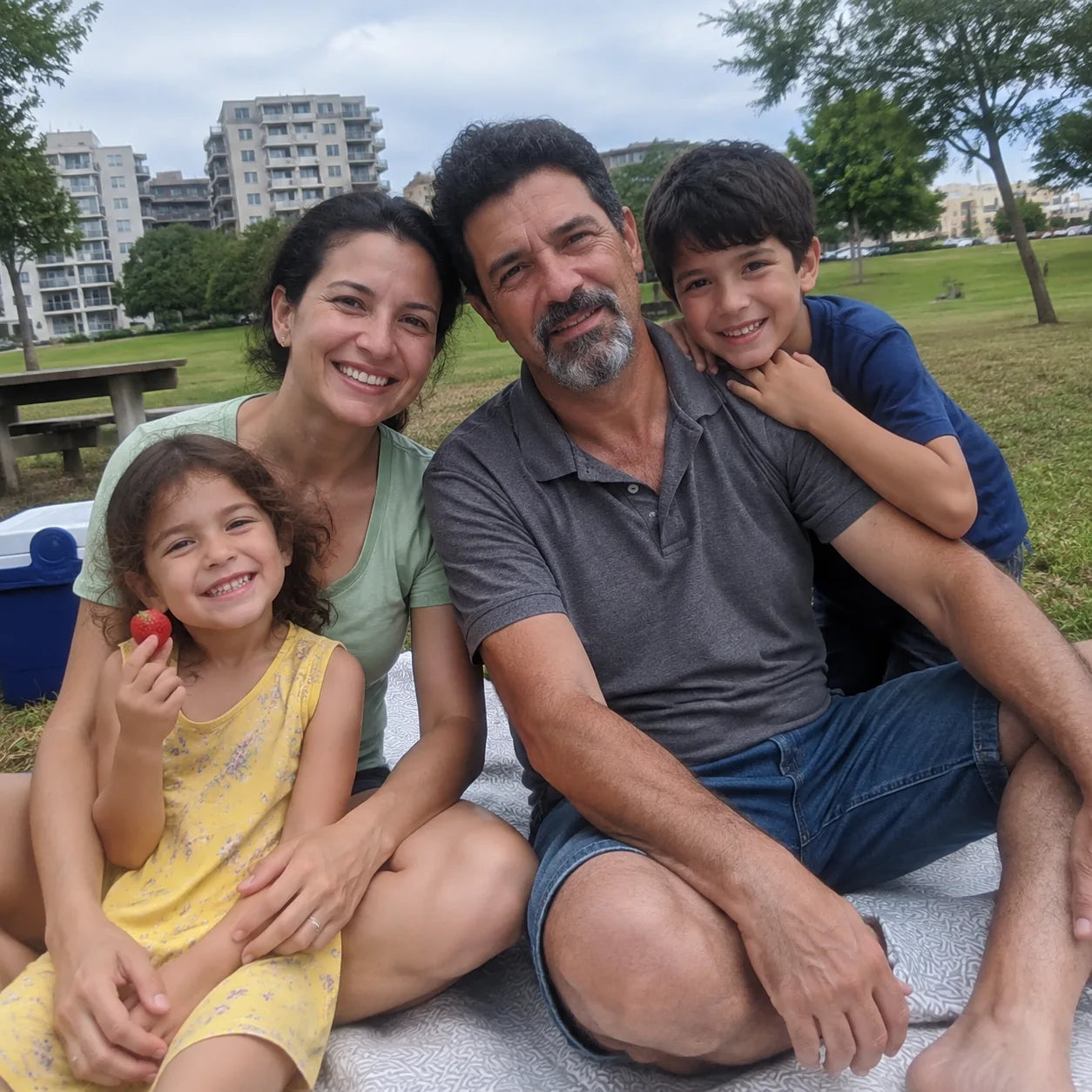 Father with his family