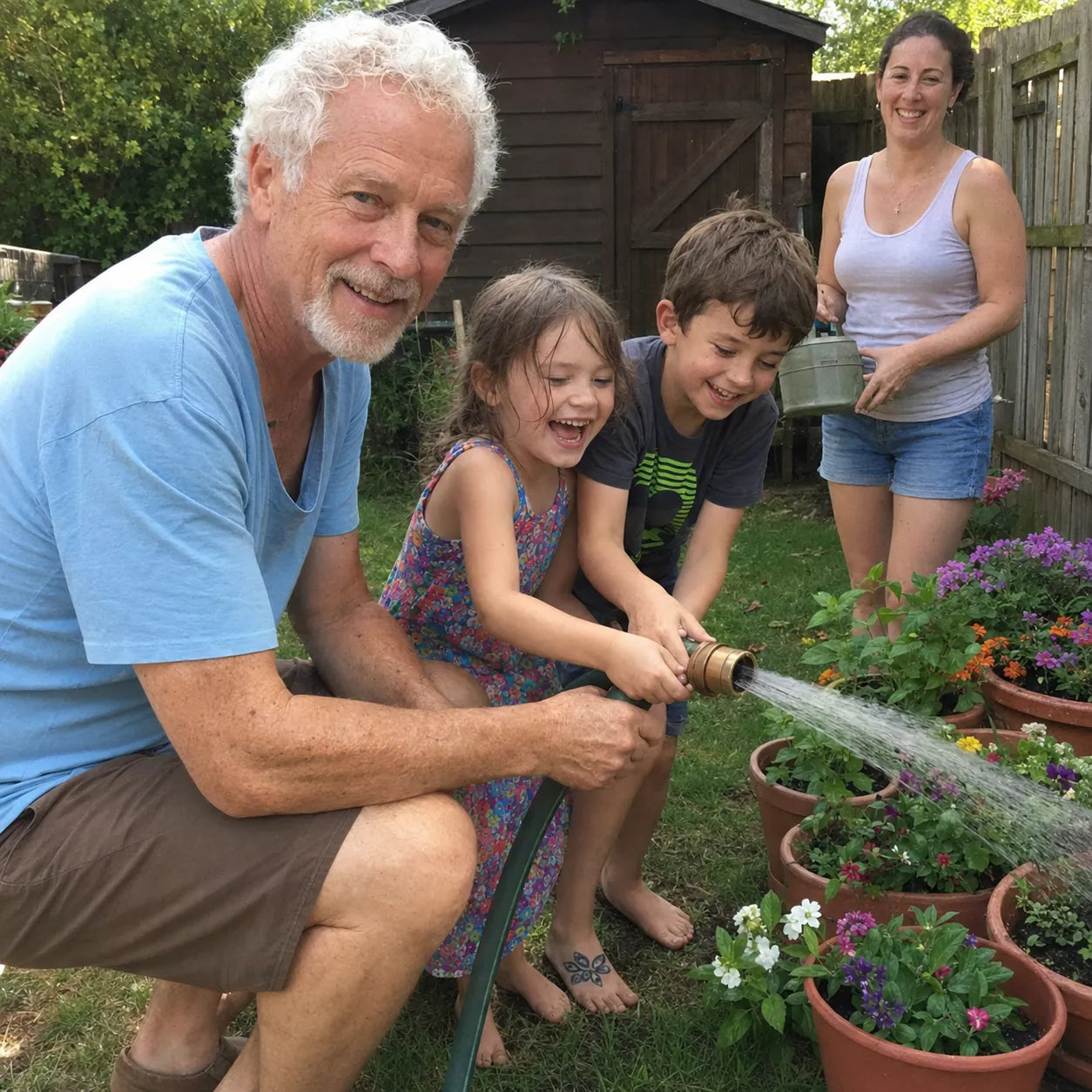 Father with his family