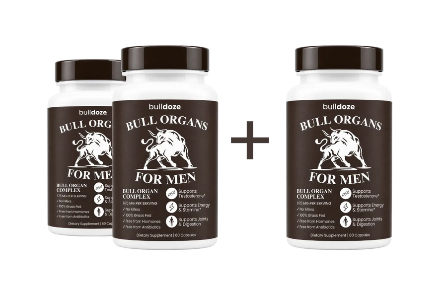 Buy two bottles of Bulldoze Bull Organ Complex and get one free