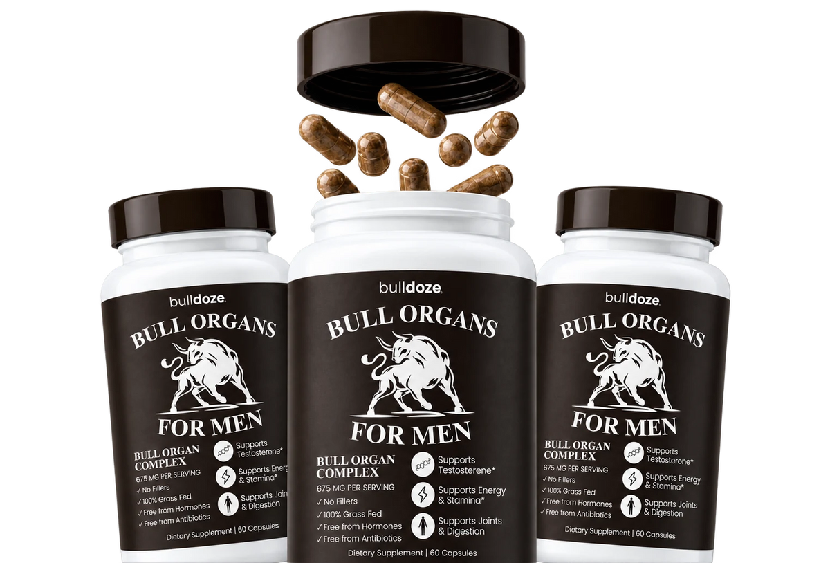 Bulldoze Bull Organ Complex bottles and capsules